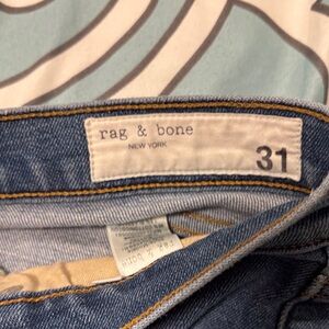 Rag & Bone high rise ankle Dre Classic Blue Jeans